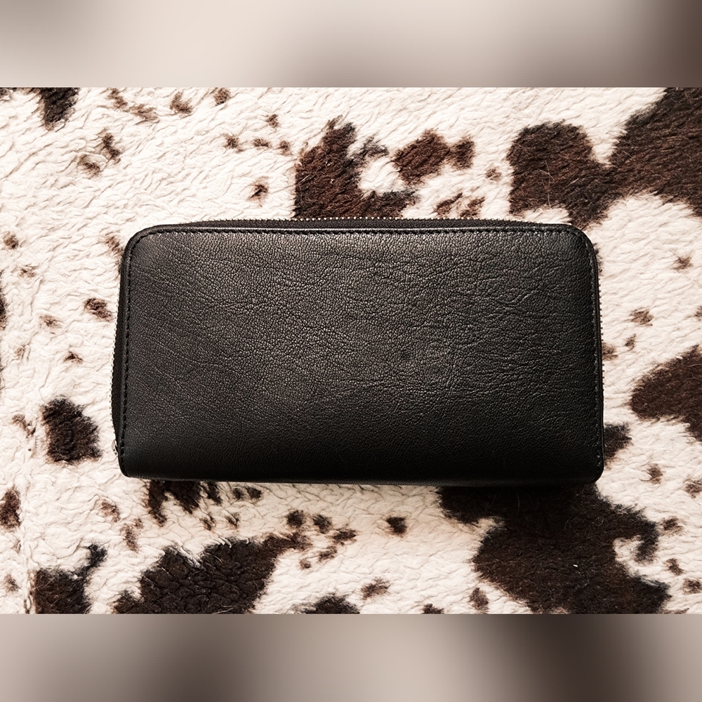 "IDYLLWIND" WOMEN'S LEATHER STEER WALLET - BLACK - Picture 5 of 5